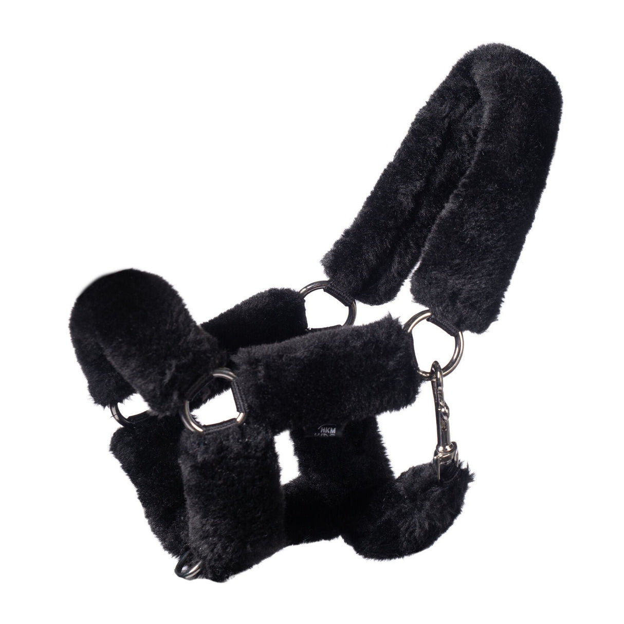 HKM Head Collar with Faux Fur -Hobby Horsing- #colour_black
