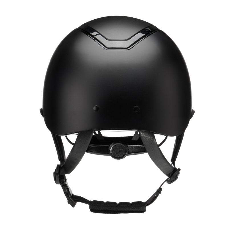 Charles Owen Kylo Wide Peak Matte Riding Hat #colour_black-matte-black-gloss