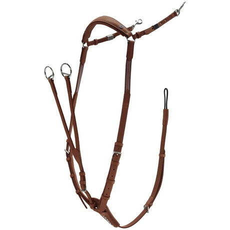 Stubben Pro-Jump Breastplate Open Martingale Fork #colour_redwood