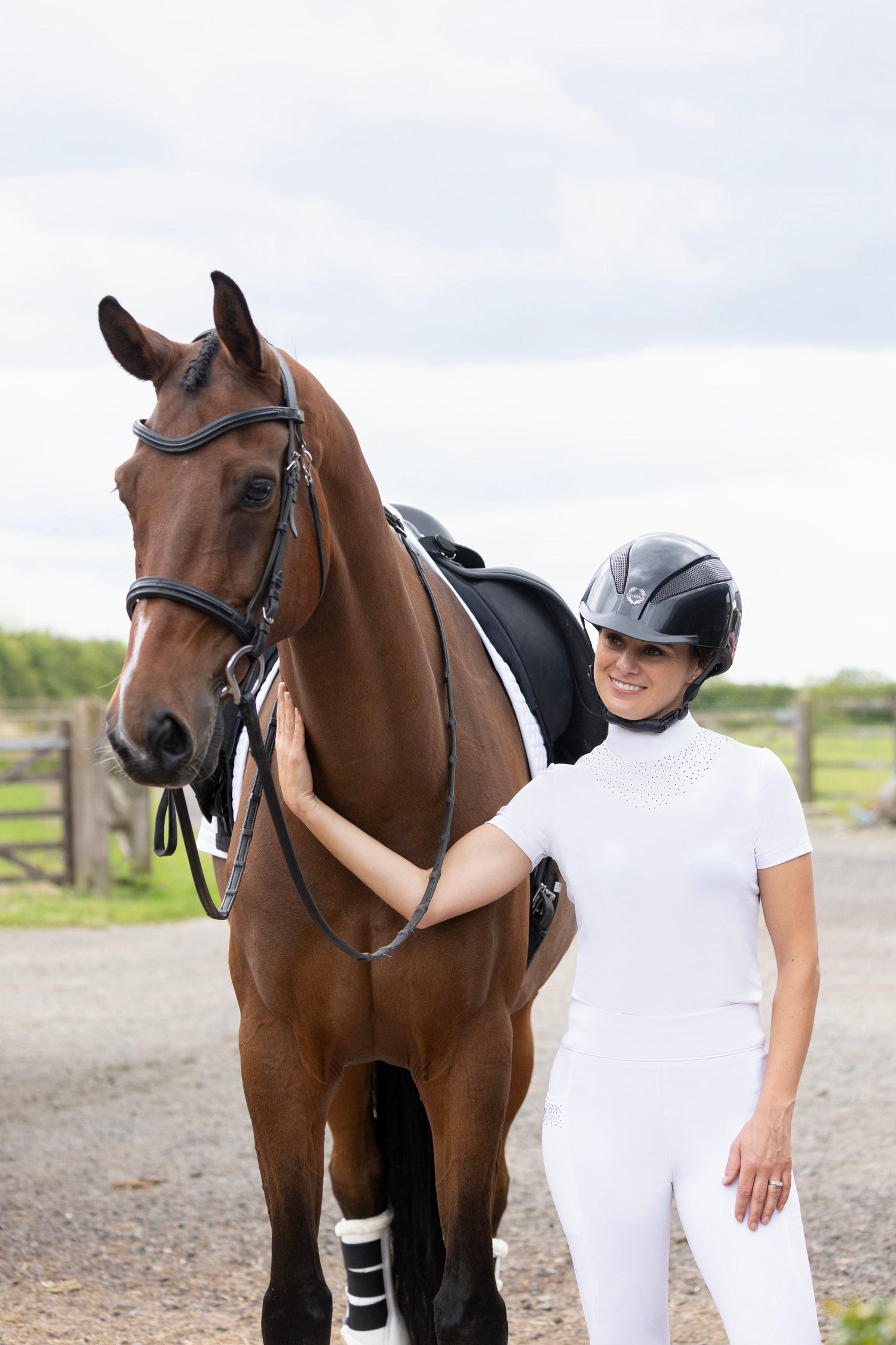 Hy Equestrian Roka Regal Riding Tights #colour_white