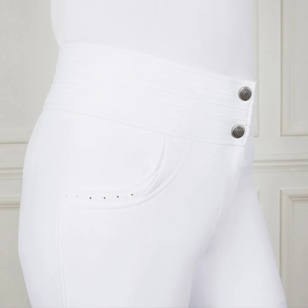 Coldstream Fenham Diamante Breeches #colour_white
