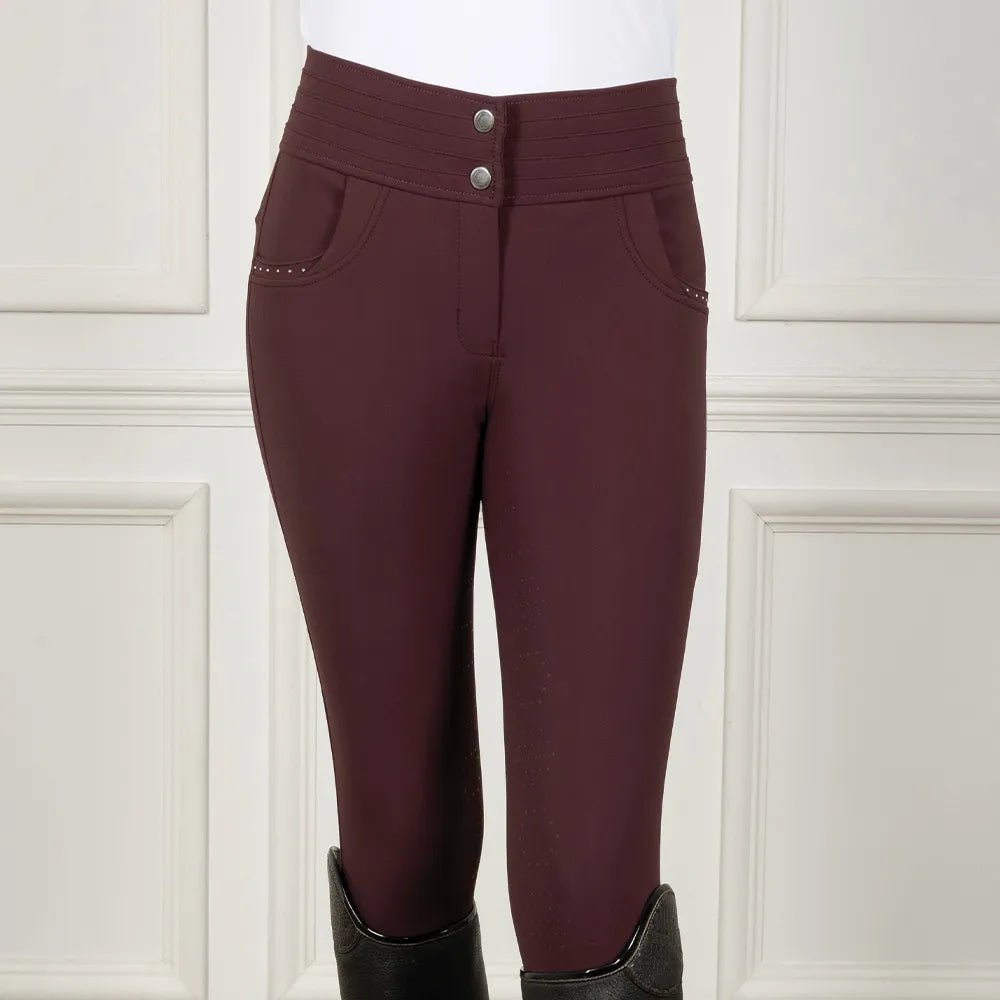 Coldstream Fenham Diamante Breeches #colour_bordeaux