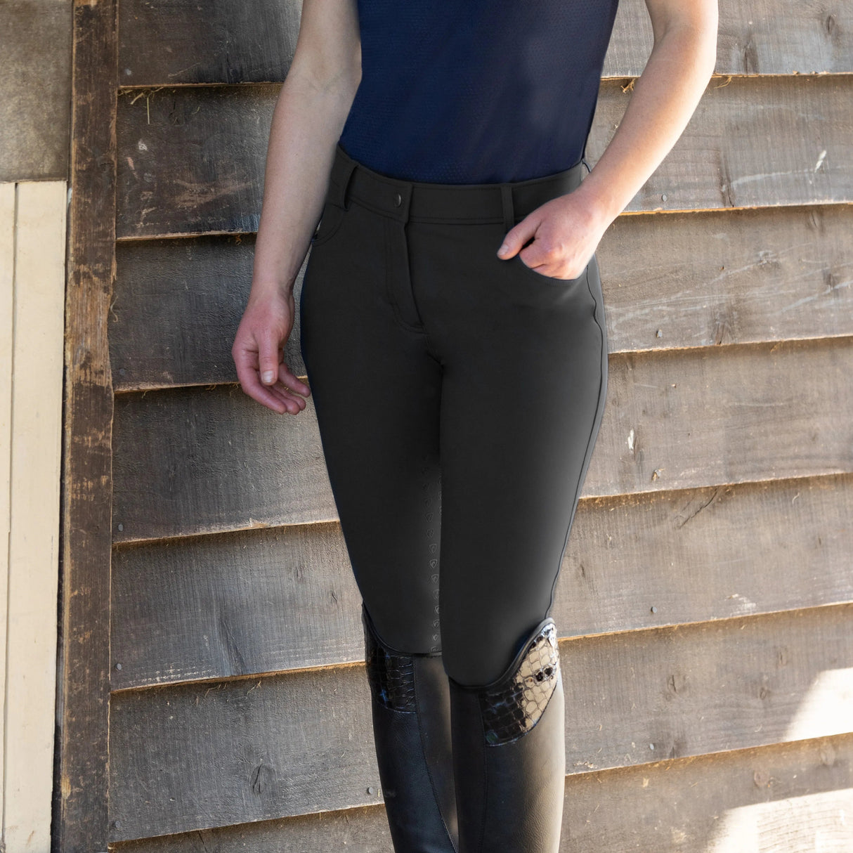 Hy Equestrian Elevate Oakham Breeches #colour_meteorite