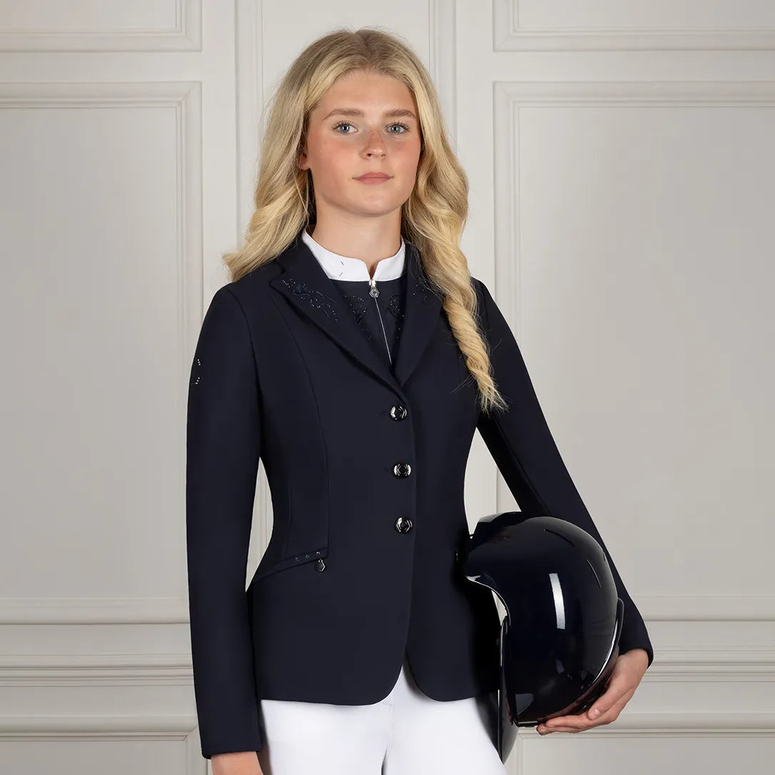 Coldstream Hermitage Diamante Show Jacket #colour_navy