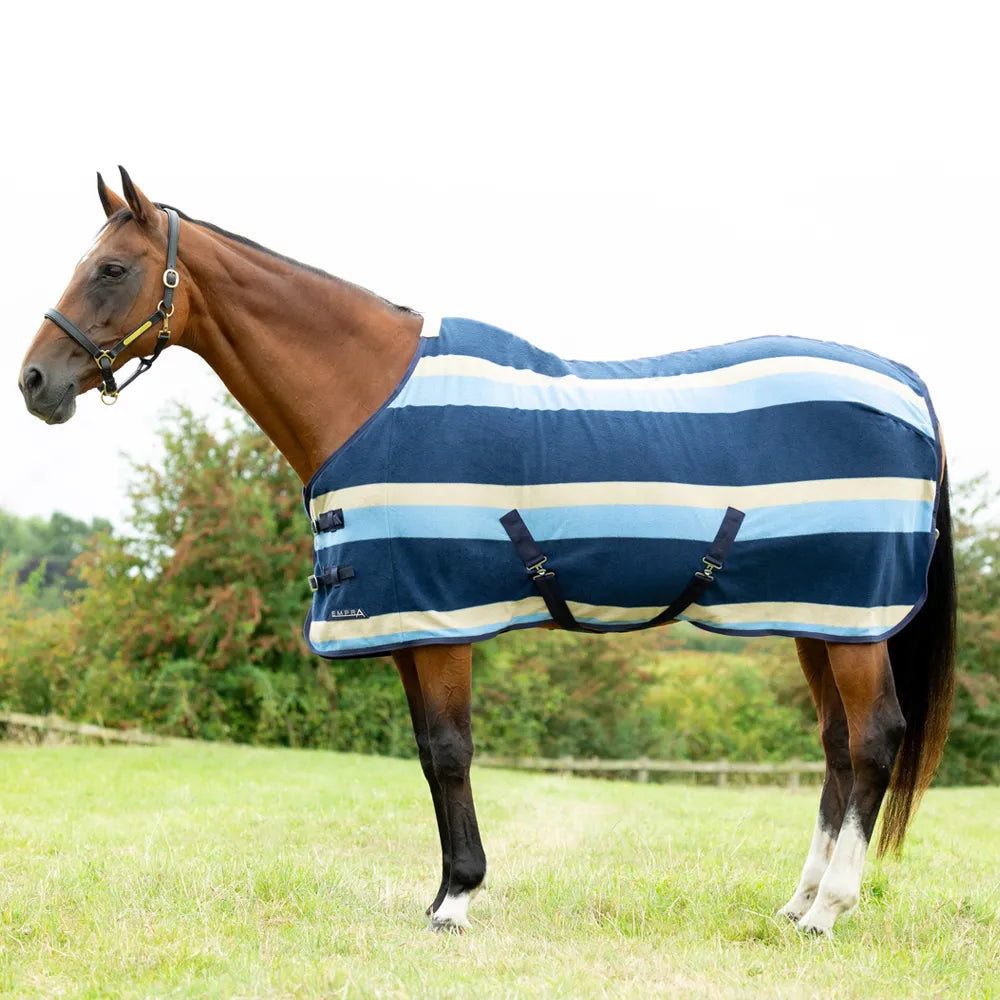 StormX Empra Newmarket Fleece Rug #colour_navy-blue-beige