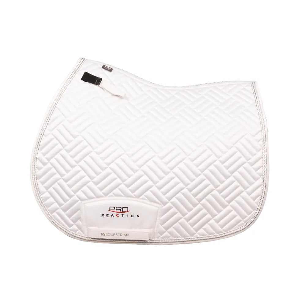 ProReaction Recherché GP/Jumping Saddle Pad by Hy Equestrian #colour_white