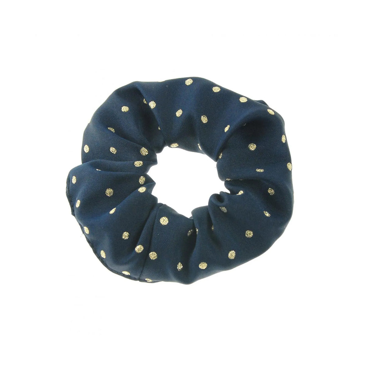 Showquest Lurex Spot Scrunchie in Navy/Gold