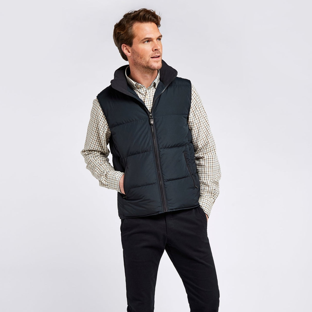Dubarry Mens Graystown Down Gilet #Colour_navy