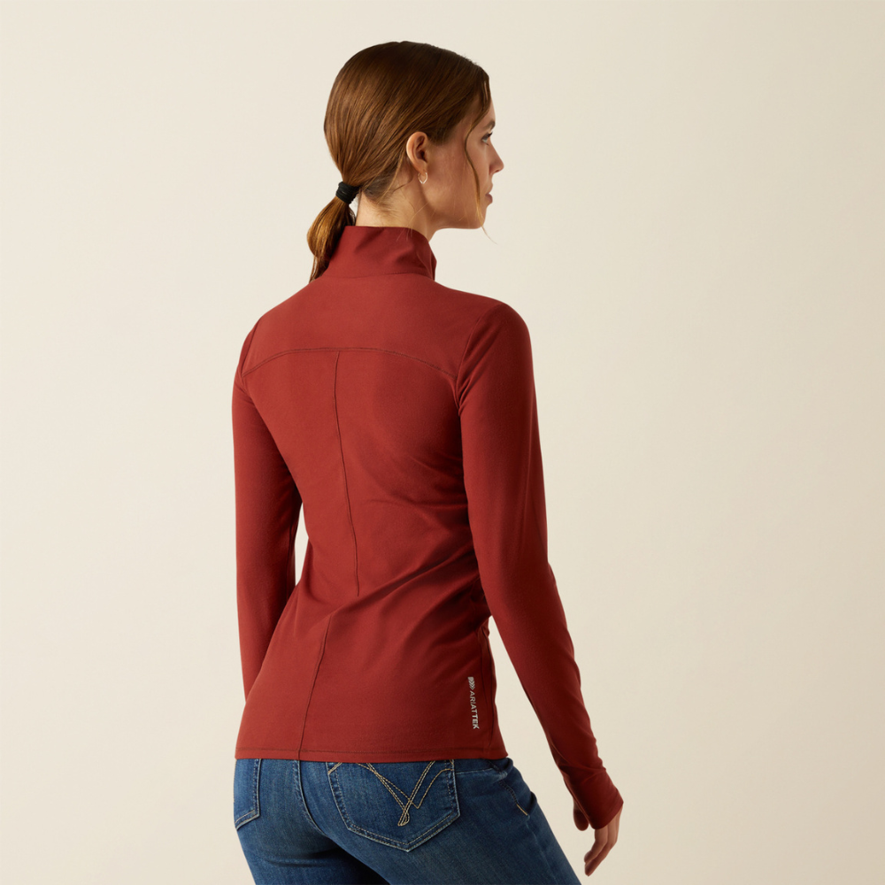 Ariat Women's Lowell 3.0 1/4 Zip Baselayer #colour_madder-brown