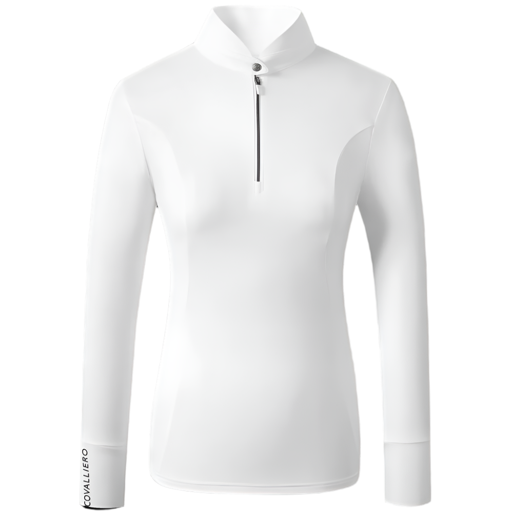 Covalliero Ladies Long Sleeve Competition Shirt #colour_white