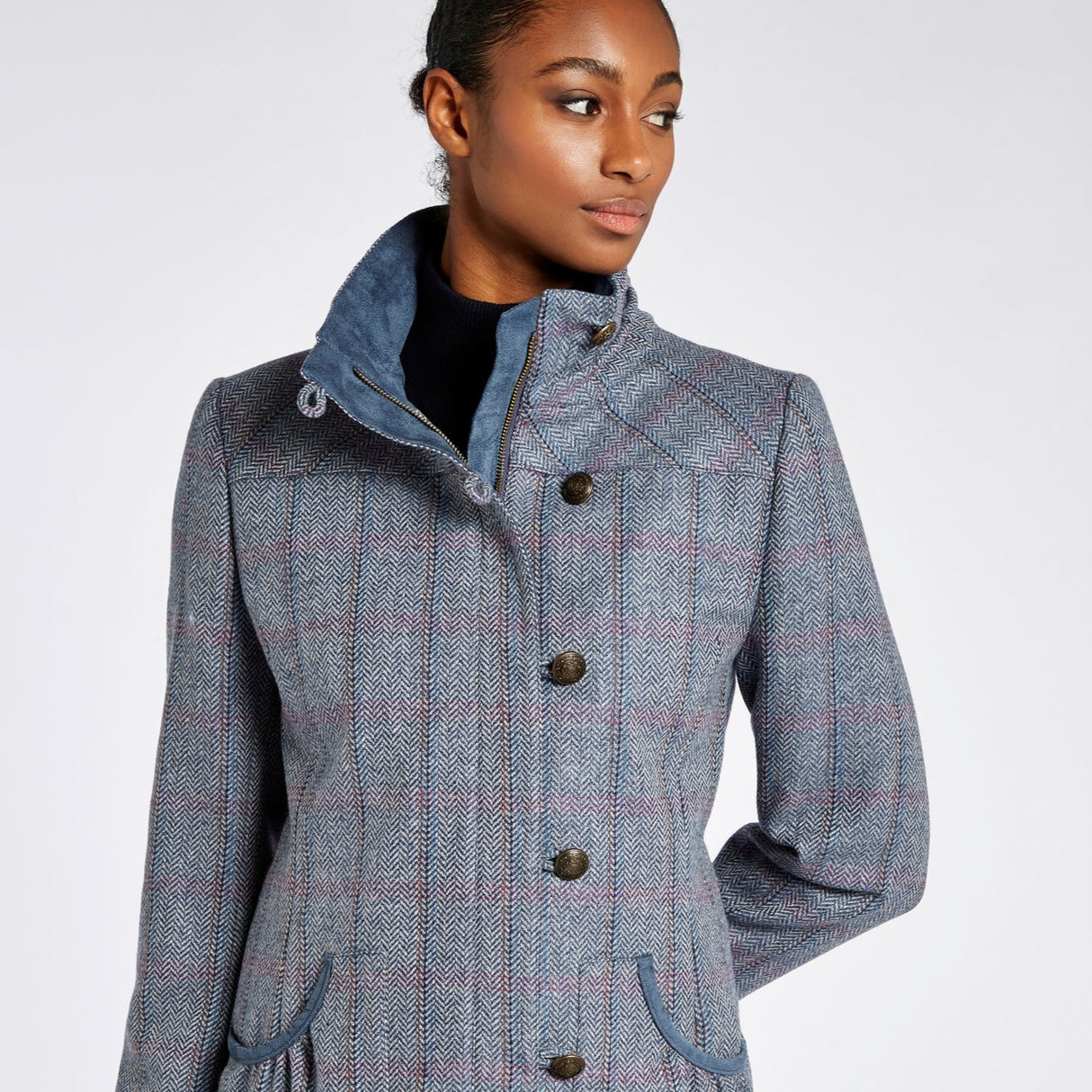 Dubarry Womens Bracken Tweed Jacket #Colour_denim-haze