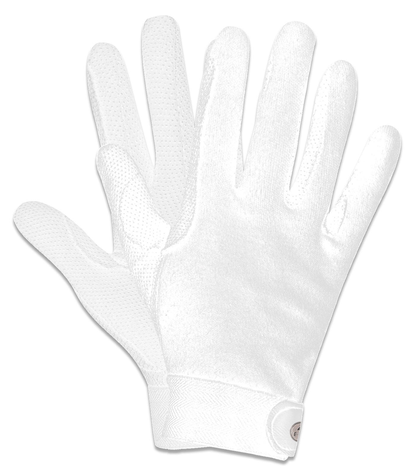 E.L.T Picot Adult Knit-Cotton Gloves #colour_white