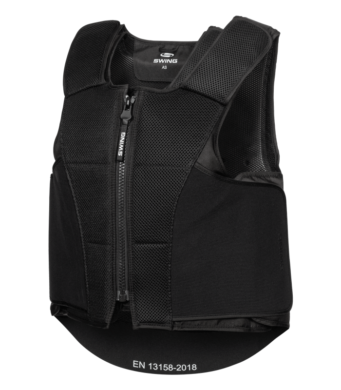 SWING Body protector P19 with zipper, black/grey, Gr. Child XXS SWING Body protector P19 with zipper, black/grey, Gr. Child XXS