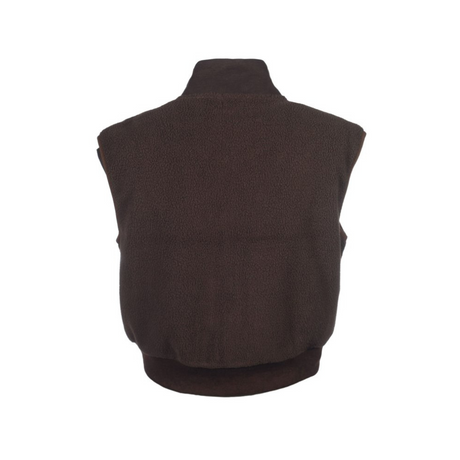 HKM Ladies Vest -Arezzo Teddy- #colour_dark-brown