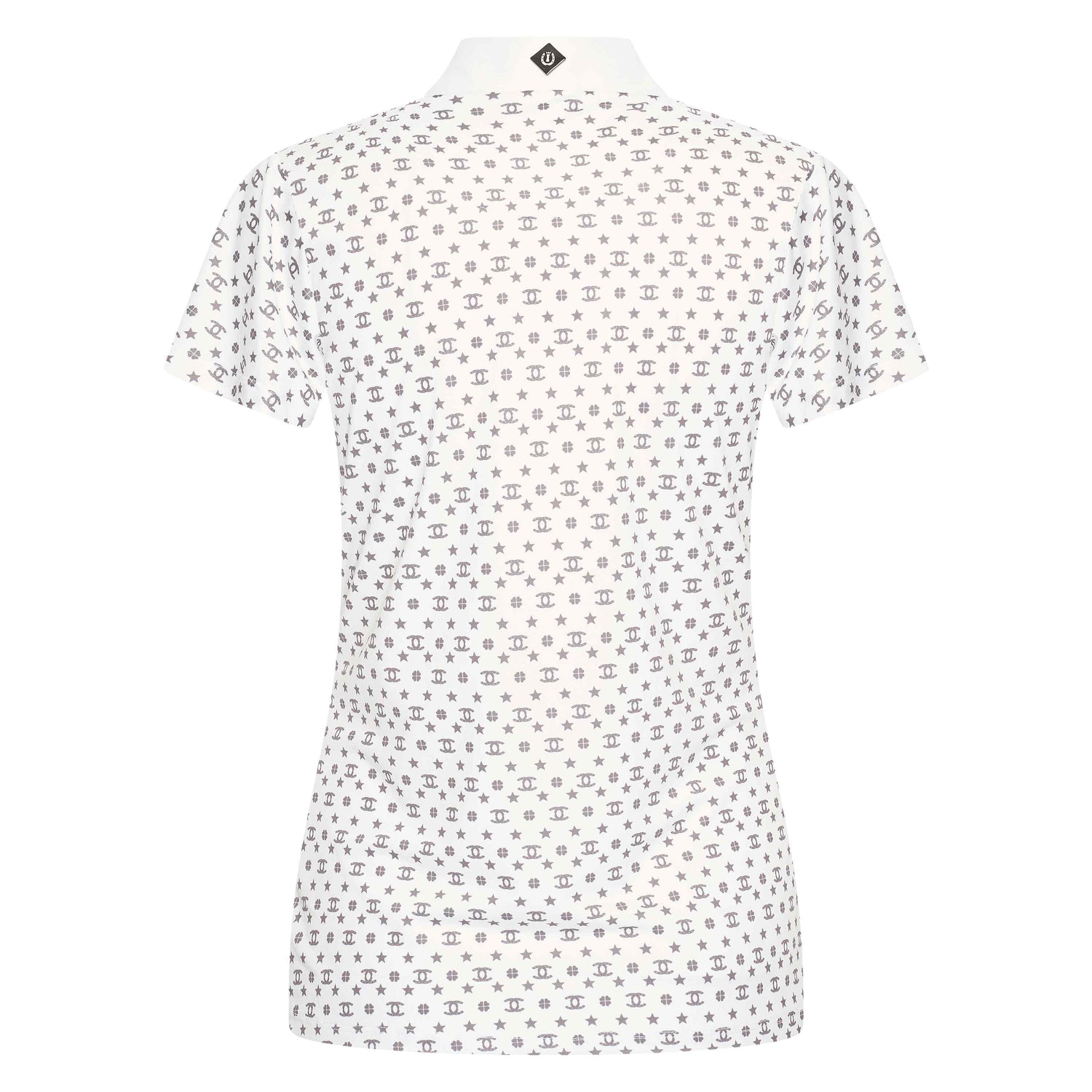 Imperial Riding Children's Roxy AOP Tech Top #colour_white-grey