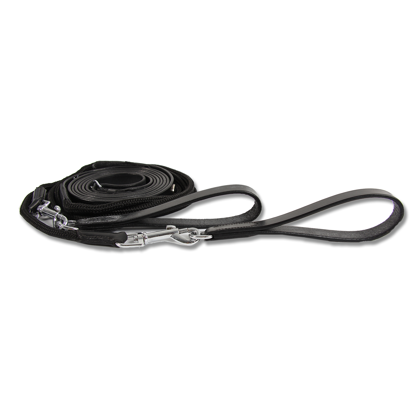 Waldhausen Leather/Nylon Draw-Reins #colour_black