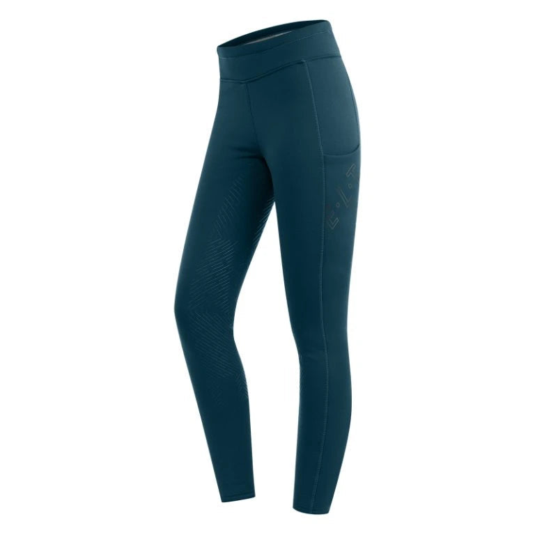 E.L.T Rica Ladies Thermal Teddy Riding Tights #colour_petrol-blue
