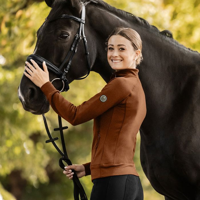 E.L.T Ladies Osaka Fleece Sweater #colour_cinnamon