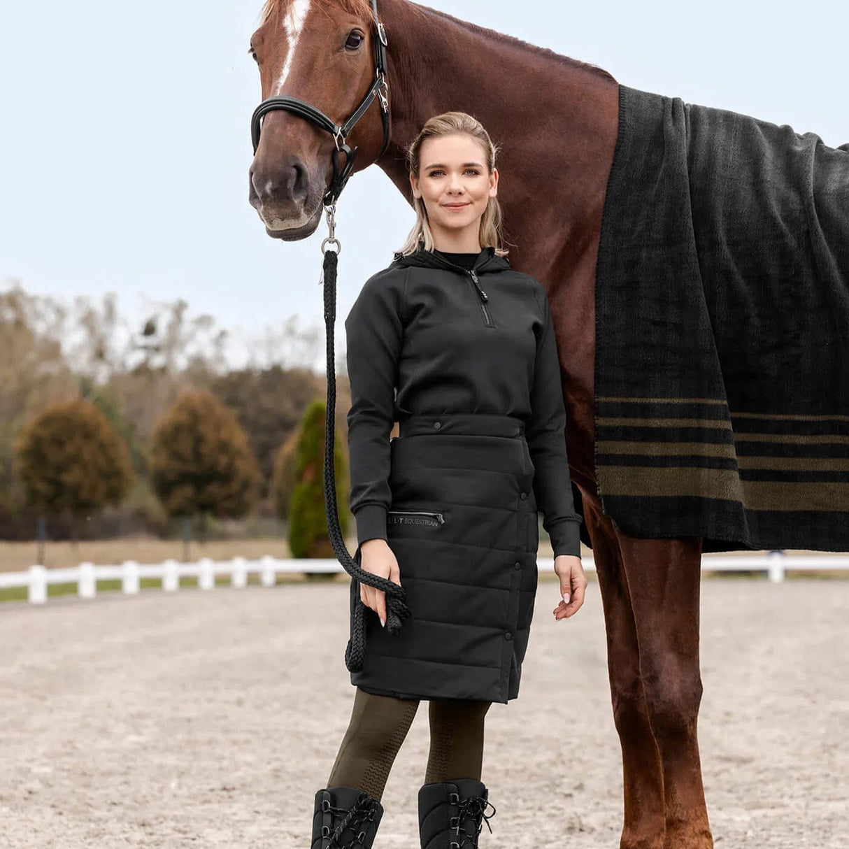 E.L.T Rachel Thermal Riding Skirt #colour_black