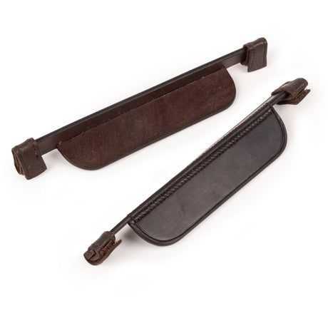 Shires Velociti GARA Leather Blinkers #colour_havana