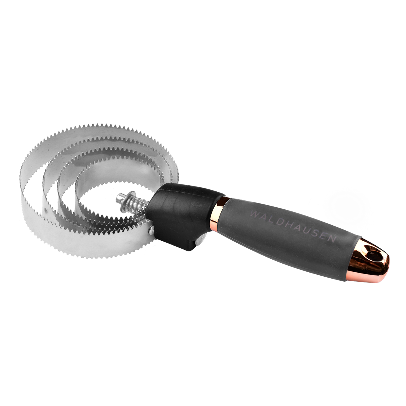 Waldhausen Curry Comb with Gel Handle #colour_black-rose-gold