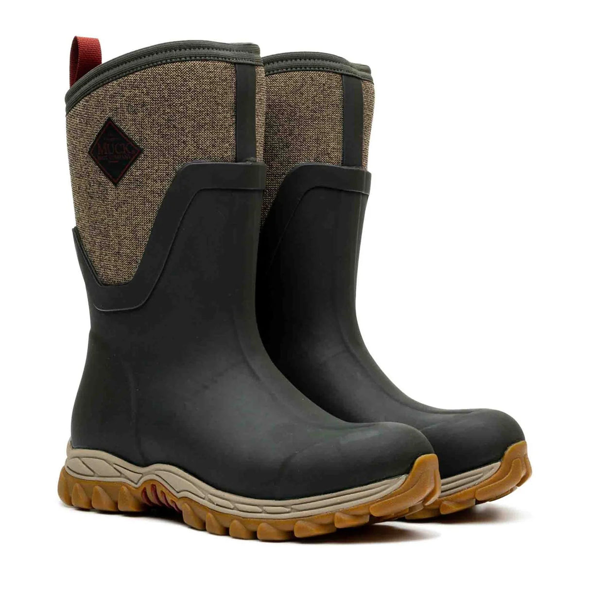 Muck Boots Women Arctic Sport II Mid Wellington #colour_olive-herringbone
