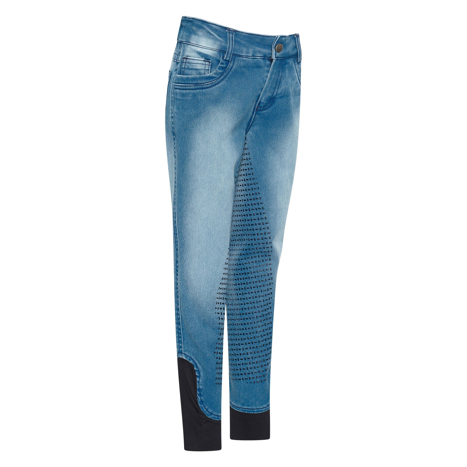 Imperial Riding Donny Children's Riding Breeches #Colour_light-blue-denim