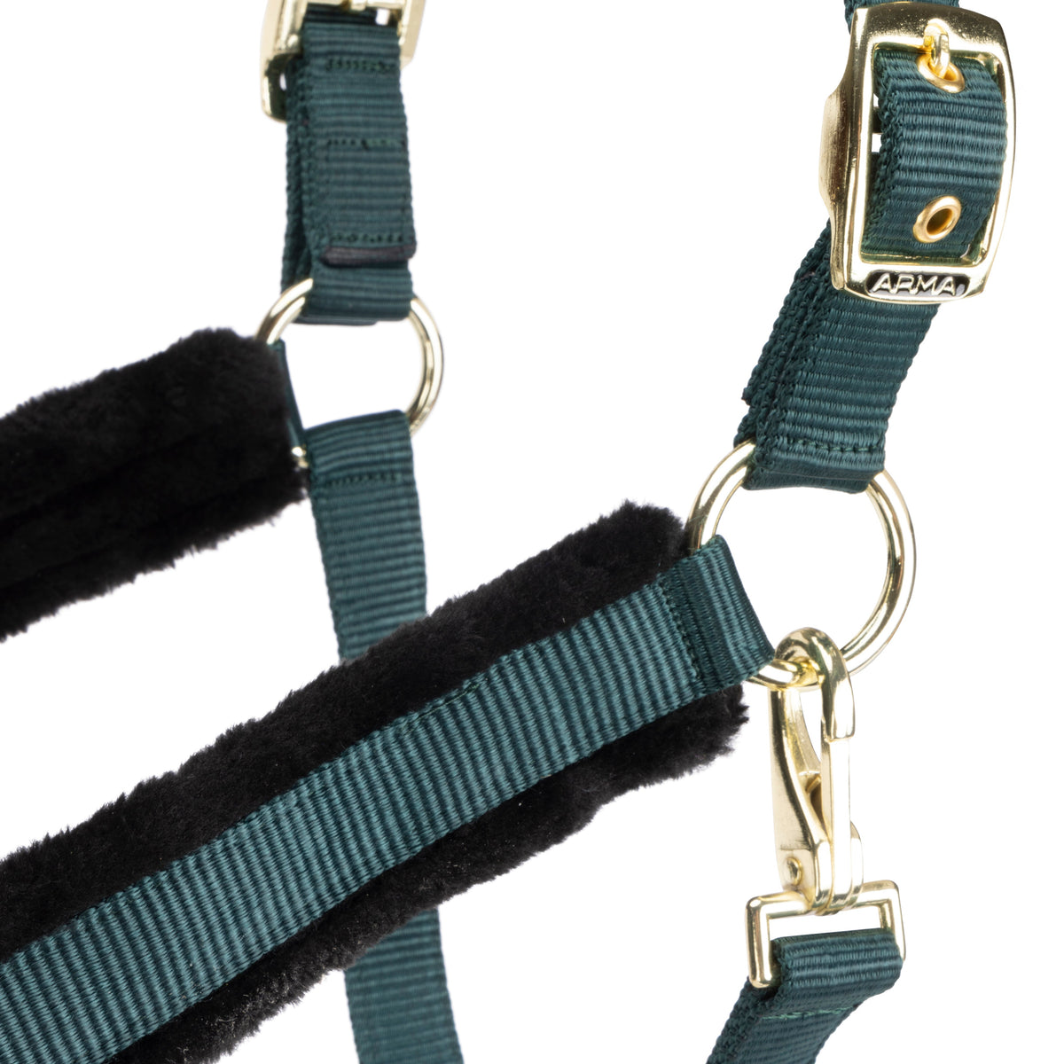 Shires ARMA Faux Fur Logo Headcollar & Lead Rope