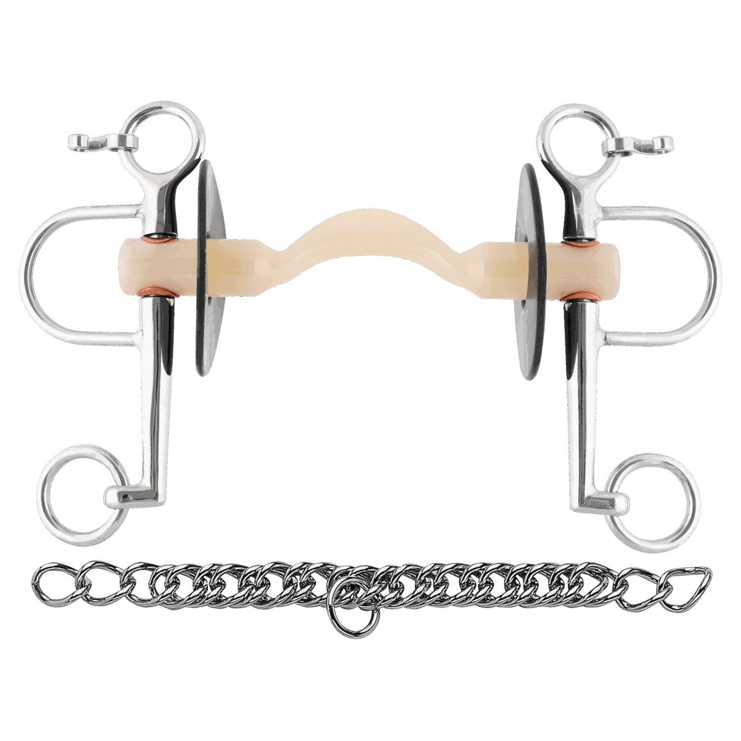 Nathe Pelham 20mm With Soft Mullen Mouth With Port & Long Cheeks
