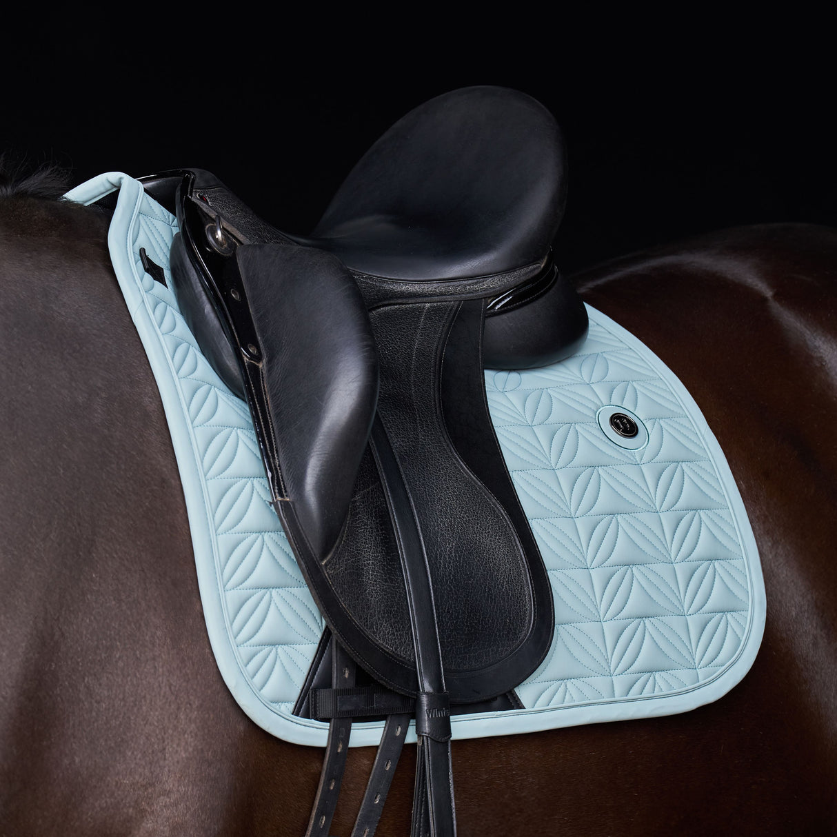 HV Polo Elisa Dressage Saddlepad #colour_aqua-sky