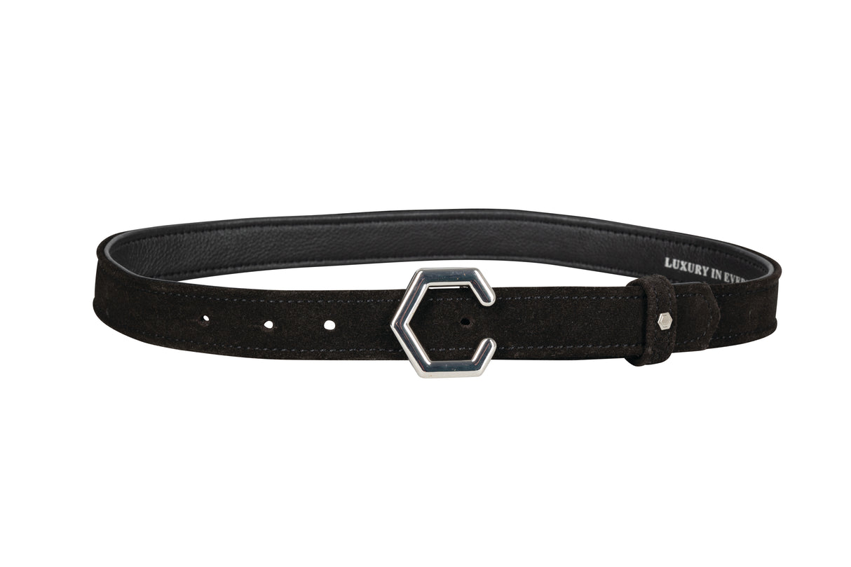 Coldstream Roxburgh Suede Belt #colour_black-silver