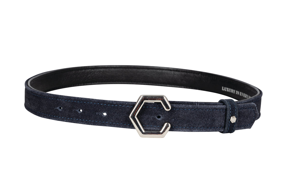Coldstream Roxburgh Suede Belt #colour_navy-silver