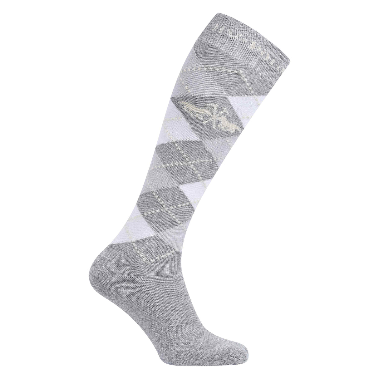 HV Polo Argyle Socks #colour_grey-melange-optical-white
