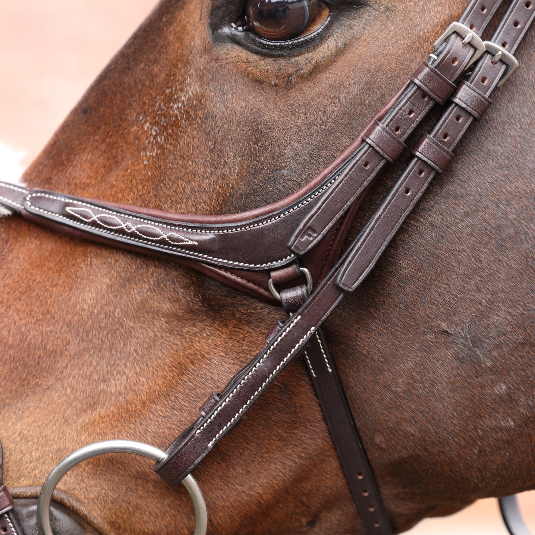 Shires Velociti LUSSO Opus 180M Grackle Bridle #colour_havana