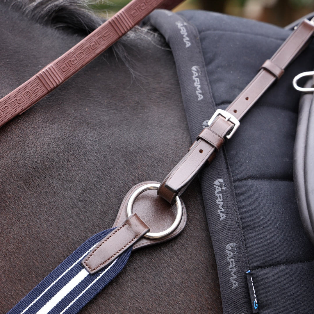 Shires Velociti LUSSO Opus Elastic Breastplate #colour_havana