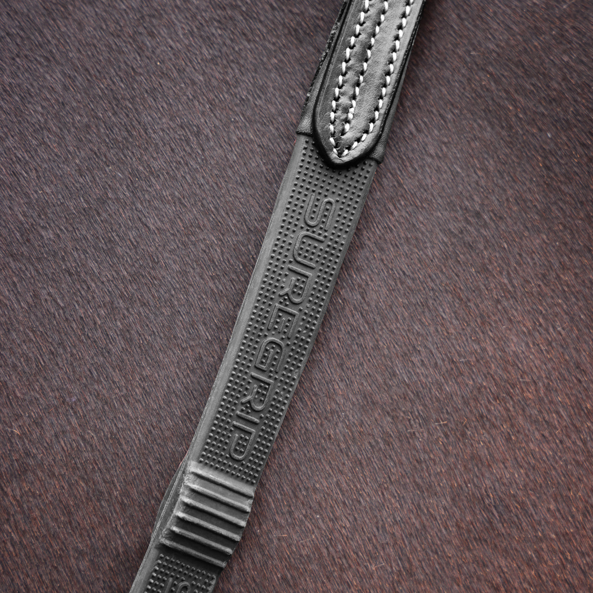 Shires Velociti LUSSO Opus SureGrip Reins #colour_black