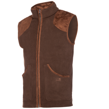 Baleno Newington Mens Fleece Bodywarmer #colour_chocolate