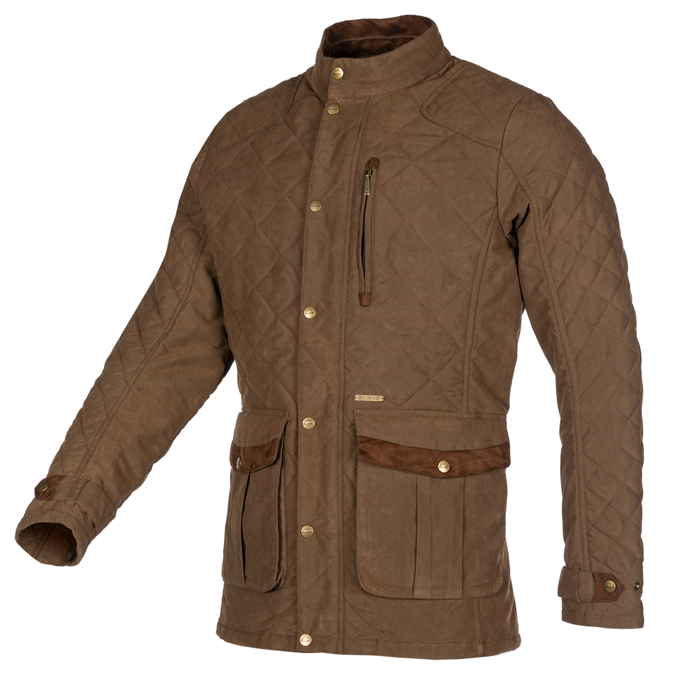Baleno Goodwood Mens Stylish Quilted Jacket #colour_earth-brown