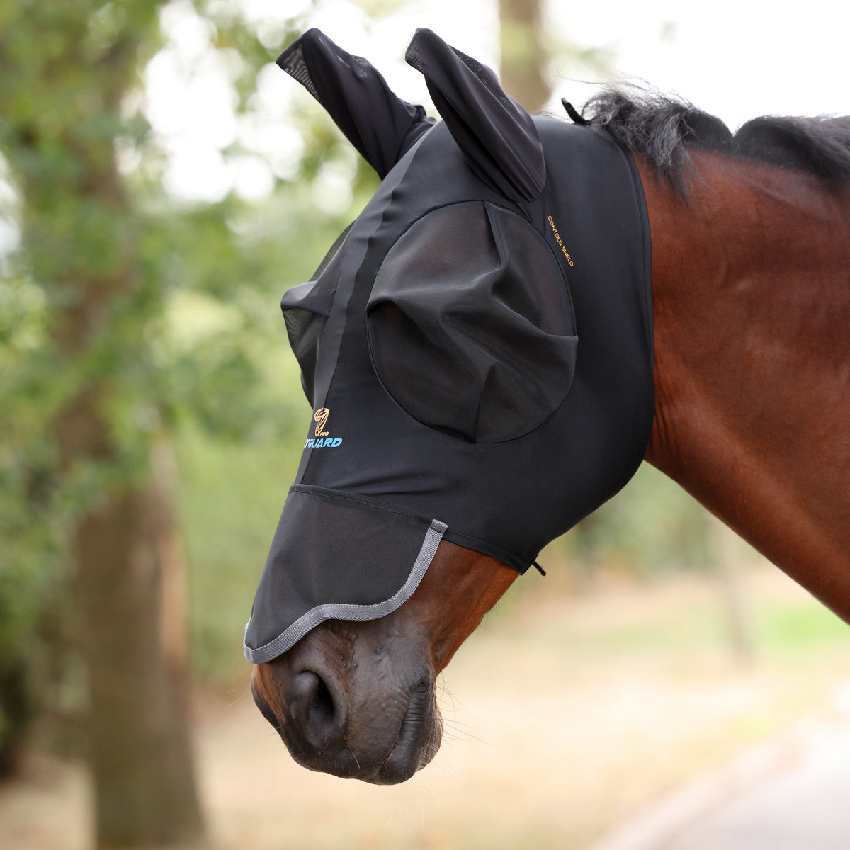 Shires FlyGuard Pro Stretch Fly Mask with Nose