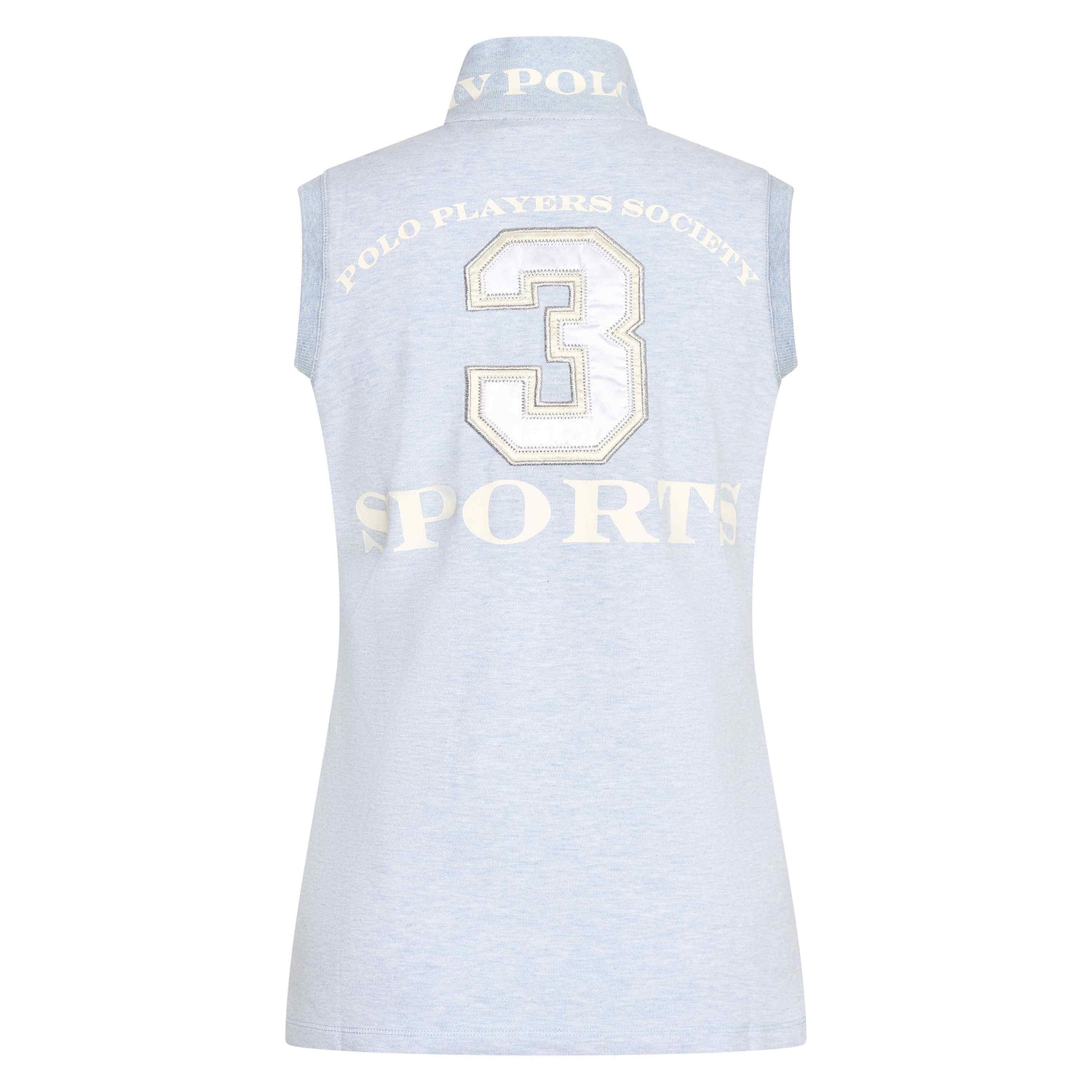 HV Polo Favouritas Sleeveless Polo Shirt #colour_cloud-melange