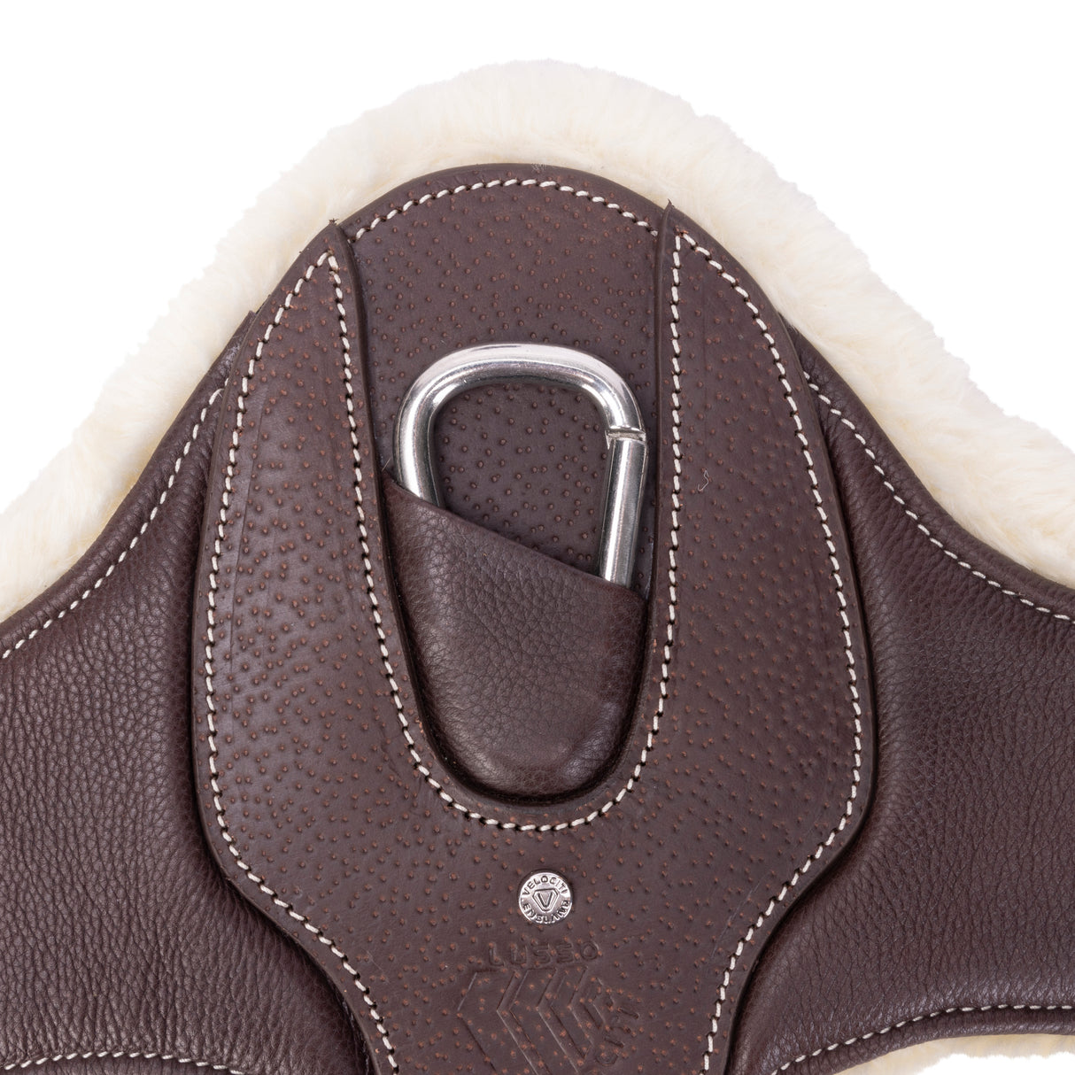 Shires Velociti Lusso Elite Anatomical Girth #colour_havana