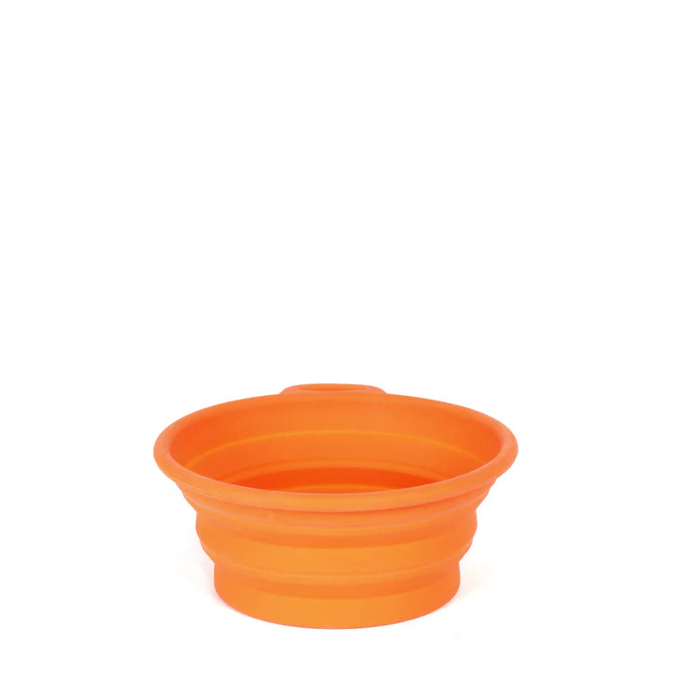 Mountain Paws Collapsible Silicone Dog Bowl #colour_orange