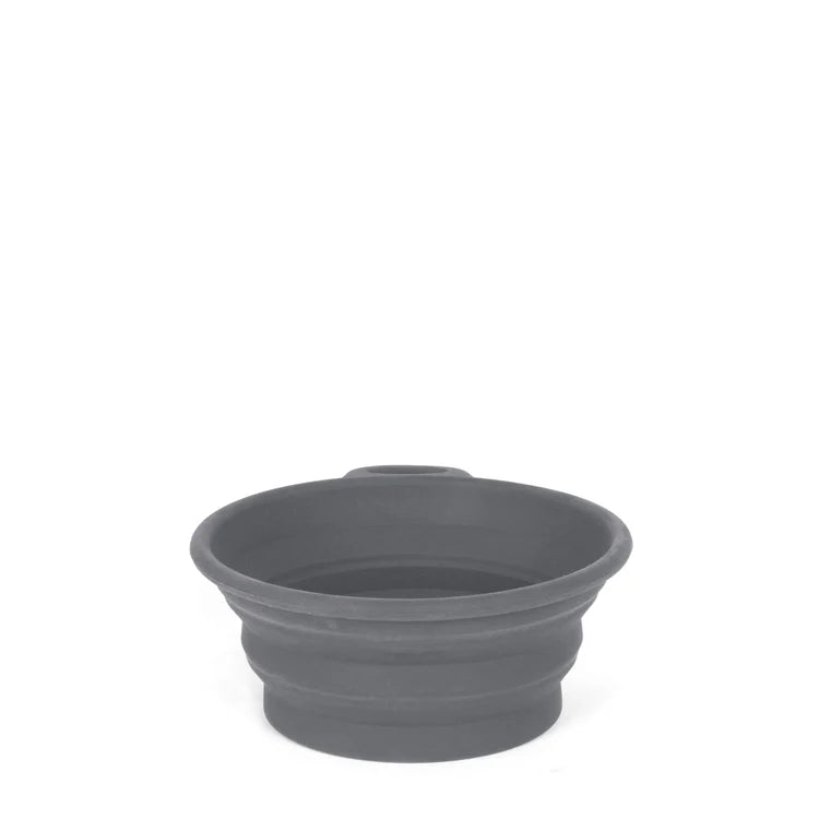 Mountain Paws Collapsible Silicone Dog Bowl #colour_grey