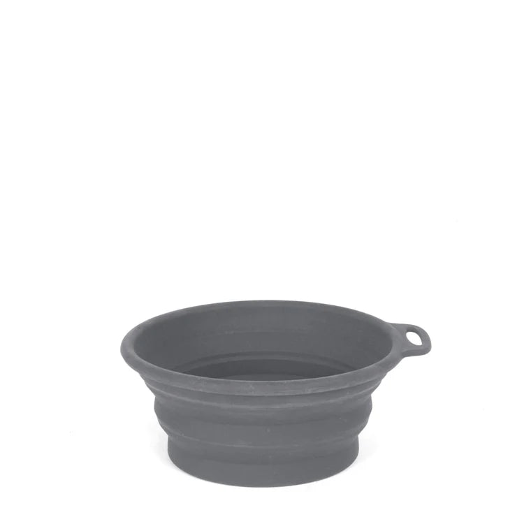 Mountain Paws Collapsible Silicone Dog Bowl #colour_grey