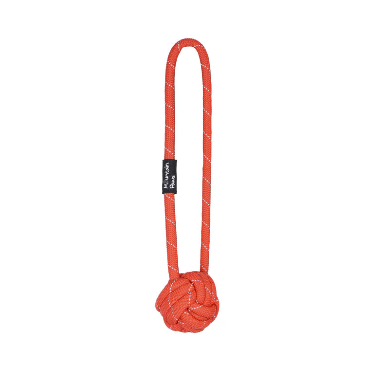 Mountain Paws Ball Chew Rope Dog Toy #colour_orange