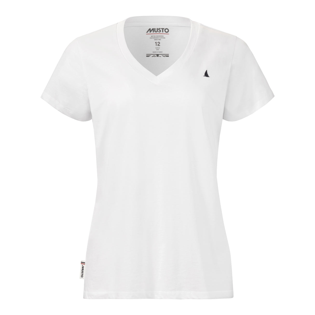 Musto Women's Original V Neck Short Sleeved T-Shirt #colour_white