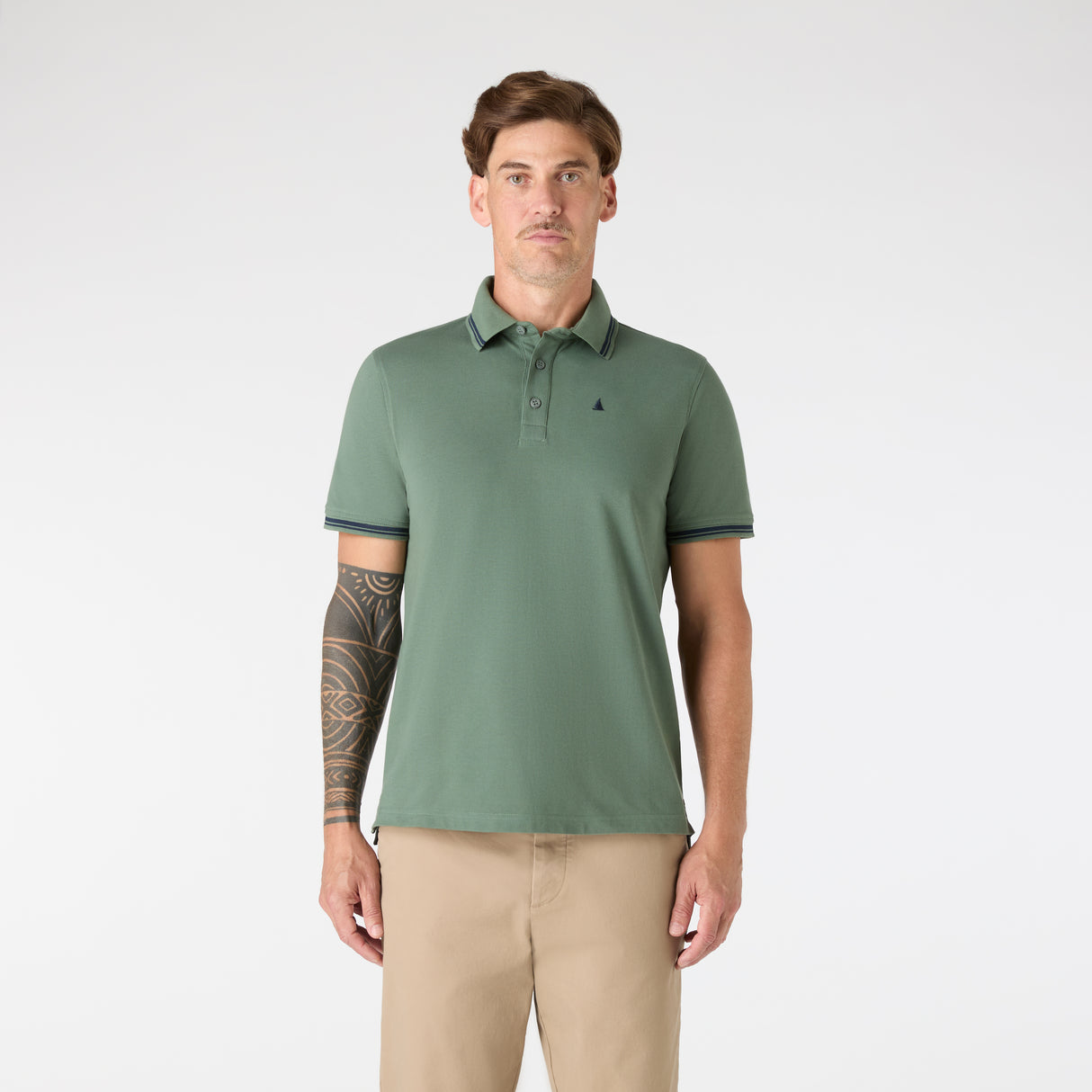 Musto Men's Original Tipped Pique Polo #colour_green