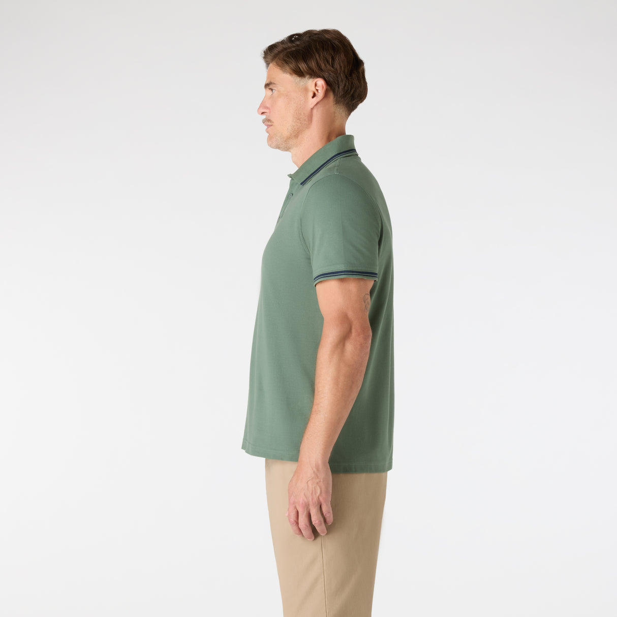 Musto Men's Original Tipped Pique Polo #colour_green