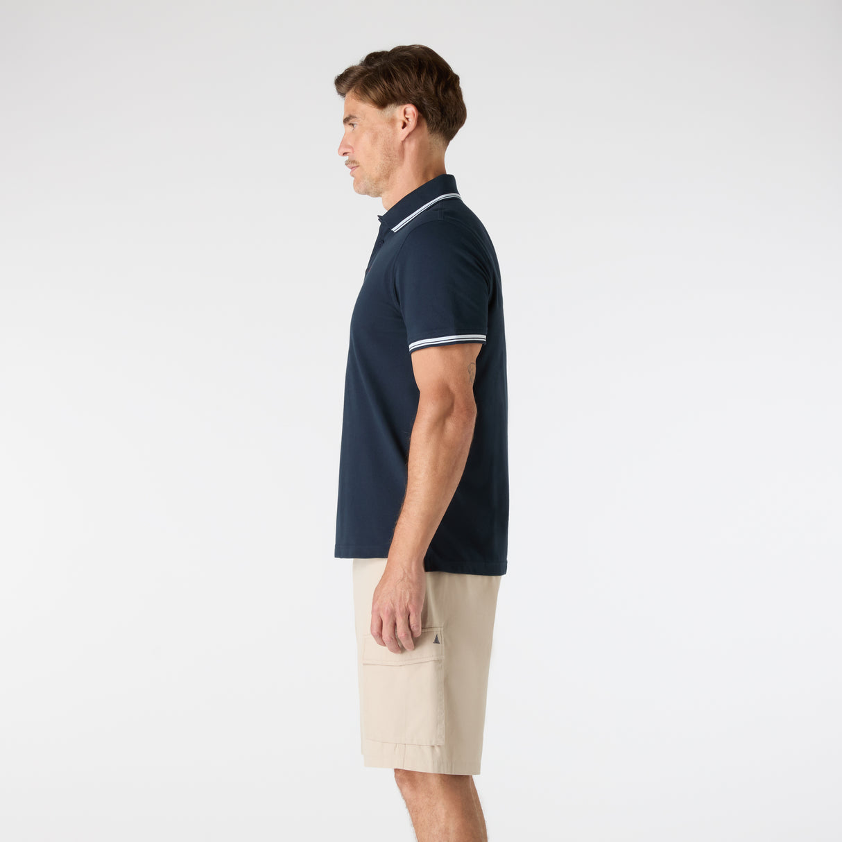 Musto Men's Original Tipped Pique Polo #colour_navy