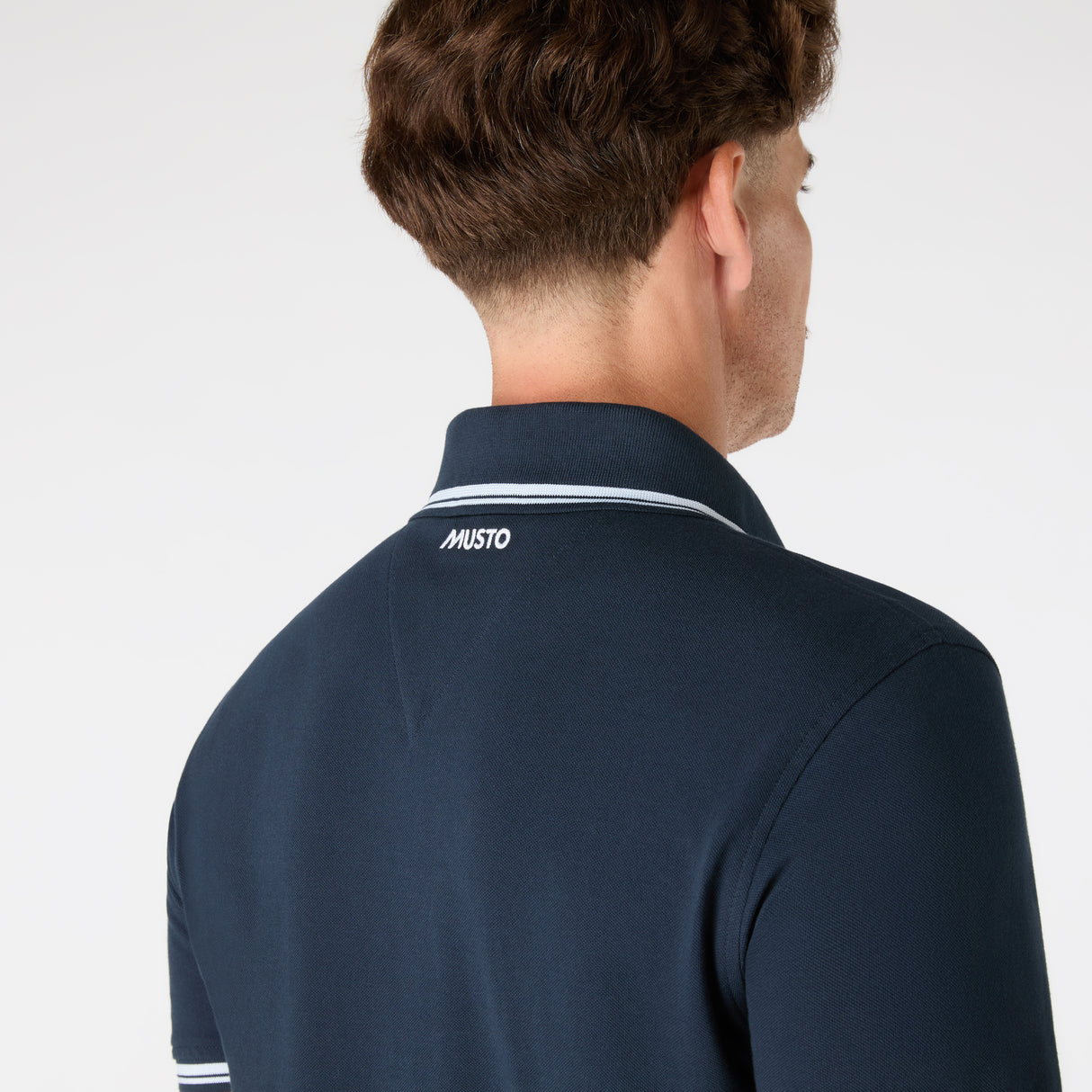 Musto Men's Original Tipped Pique Polo #colour_navy
